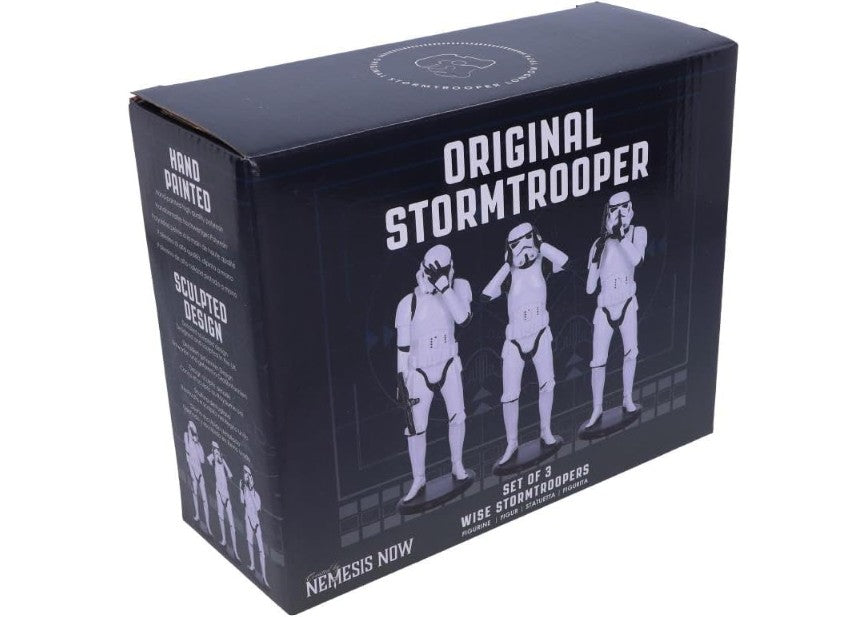 Original Stormtrooper Three Wise Figures - See Hear Speak No Evil Sci-Fi Collectibles 14cm