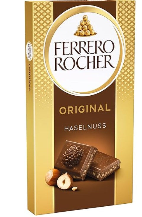 Ferrero Rocher Bar - Original Milk Chocolate with Hazelnut - 90g