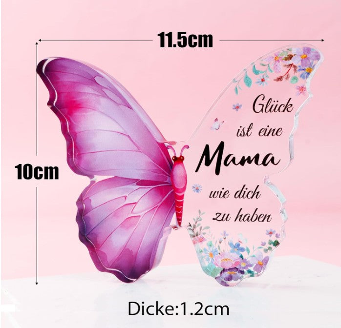 Butterflies Acrylic Plaque – Glück ist eine Mama wie dich zu haben