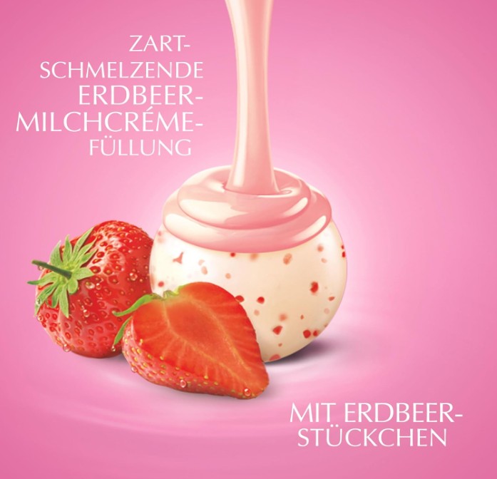 Lindt LINDOR Cushion Strawberry & Cream 162g – 13 Chocolate Balls