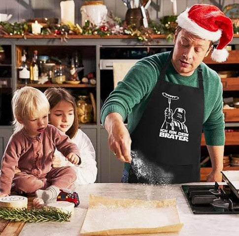 Star Wars Barbecue Apron for Men - I Am Your Roaster with 4 Pockets