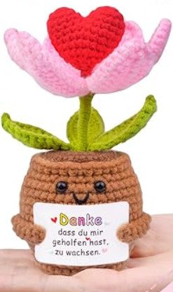 Thank You for Helping Me Grow - Handmade Positive Flowers Lucky Charm Gift