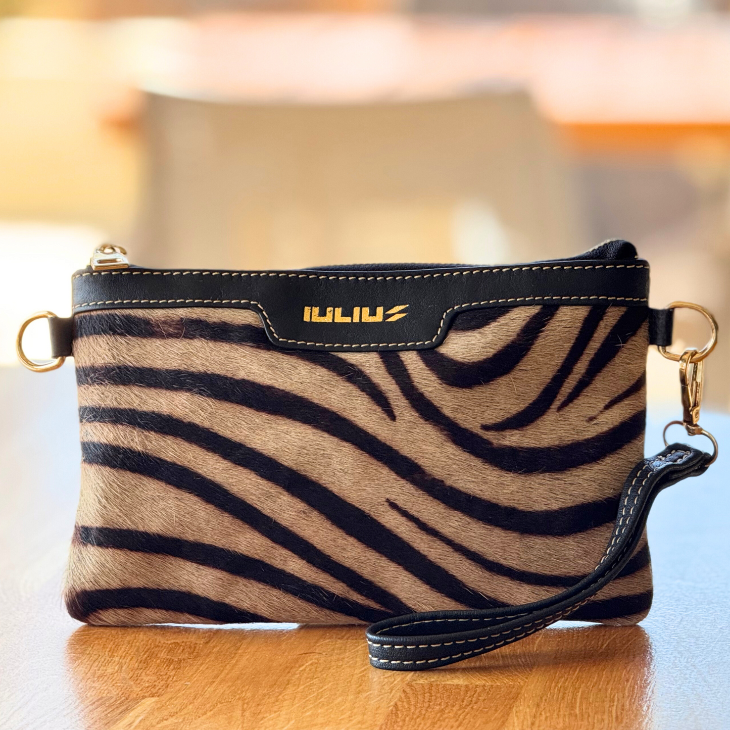 Zebra Print Leather Clutch — Wild Elegance, Refined Style