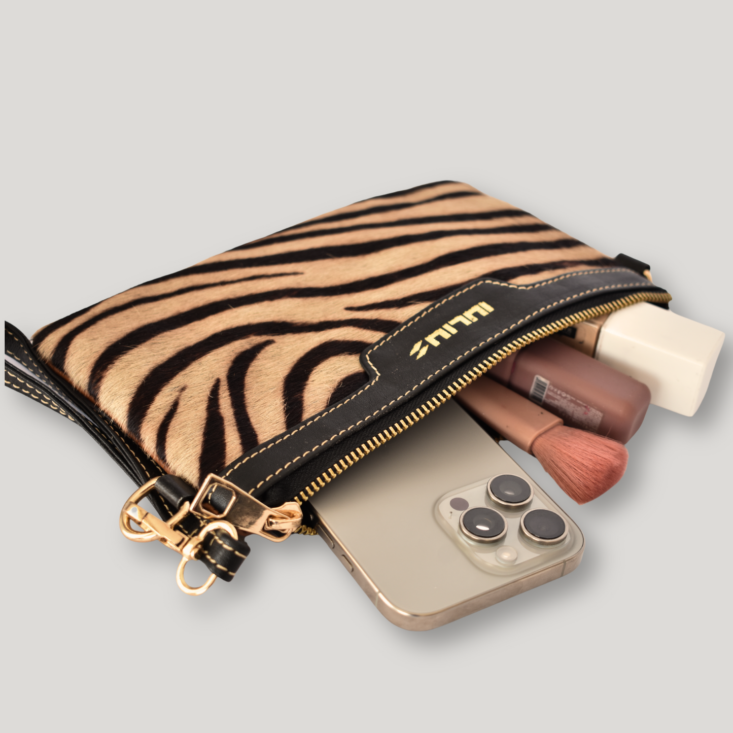 Zebra Print Leather Clutch — Wild Elegance, Refined Style
