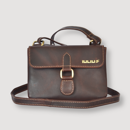 Mini Vintage Genuine Leather Handbag – Retro Style