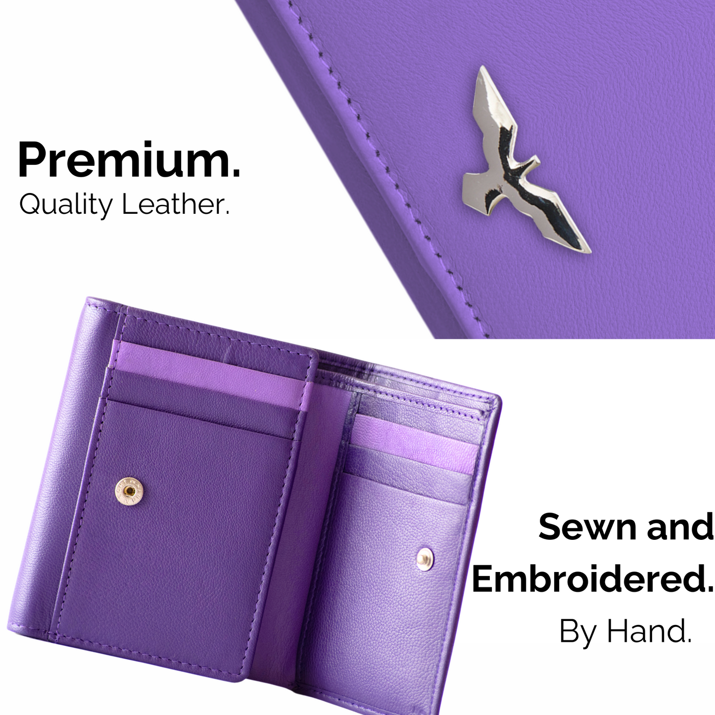 Kompakte Lederbrieftasche für Damen – Handgefertigte Raffinesse trifft auf praktische Organisation