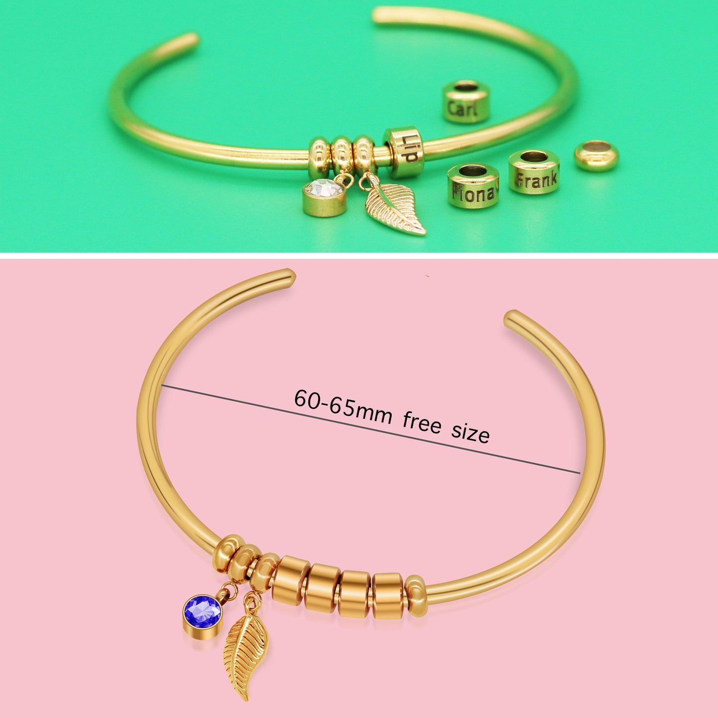 Personalisiertes Geburtssteinarmband mit Perlenschriftzug – Individueller Glanz, ganz nach Ihrem Geschmack!