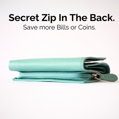 Elegant Navy Green Leather Wallet – Sophistication Meets Smart Organization