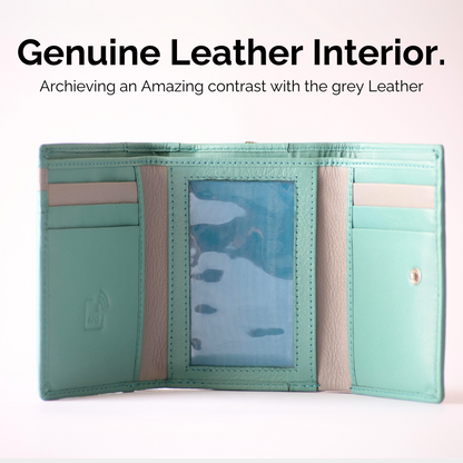 Elegant Navy Green Leather Wallet – Sophistication Meets Smart Organization