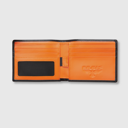 Genuine Leather Wallet with Orange Interior – Compact, Elegant & Secure