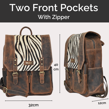 Wild &amp; Perfect Laptop-Rucksack aus Leder – Auffälliger Stil trifft auf authentische Handwerkskunst