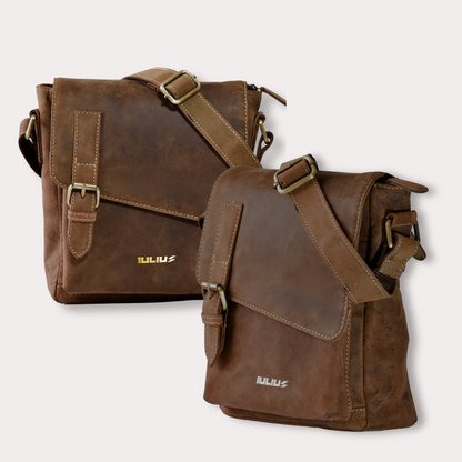 IULIUS Top Grain Genuine Leather Crossbody Bag - Stylish and Bold