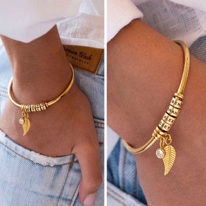 Personalisiertes Geburtssteinarmband mit Perlenschriftzug – Individueller Glanz, ganz nach Ihrem Geschmack!