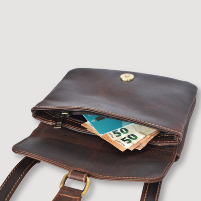 Mini Vintage Genuine Leather Handbag – Retro Style