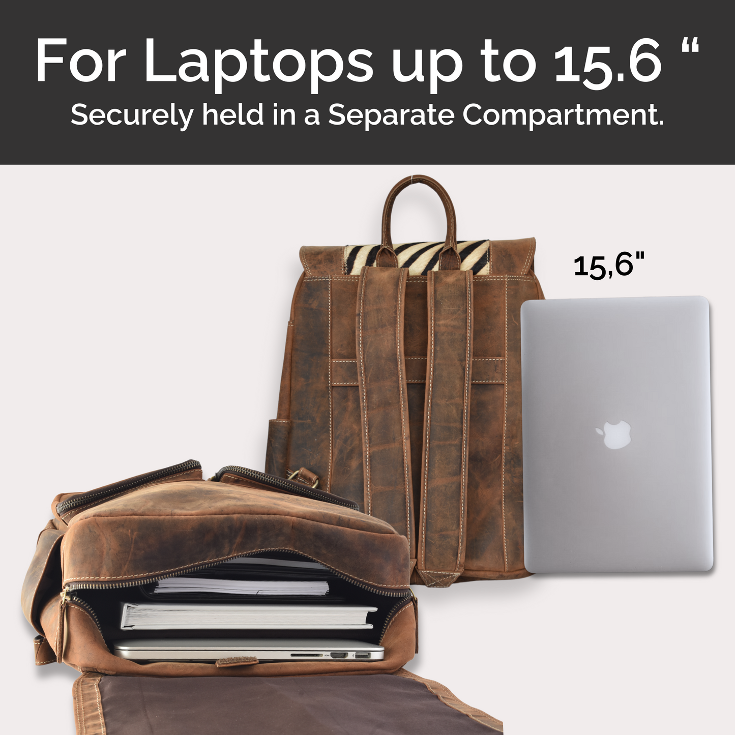 Wild &amp; Perfect Laptop-Rucksack aus Leder – Auffälliger Stil trifft auf authentische Handwerkskunst