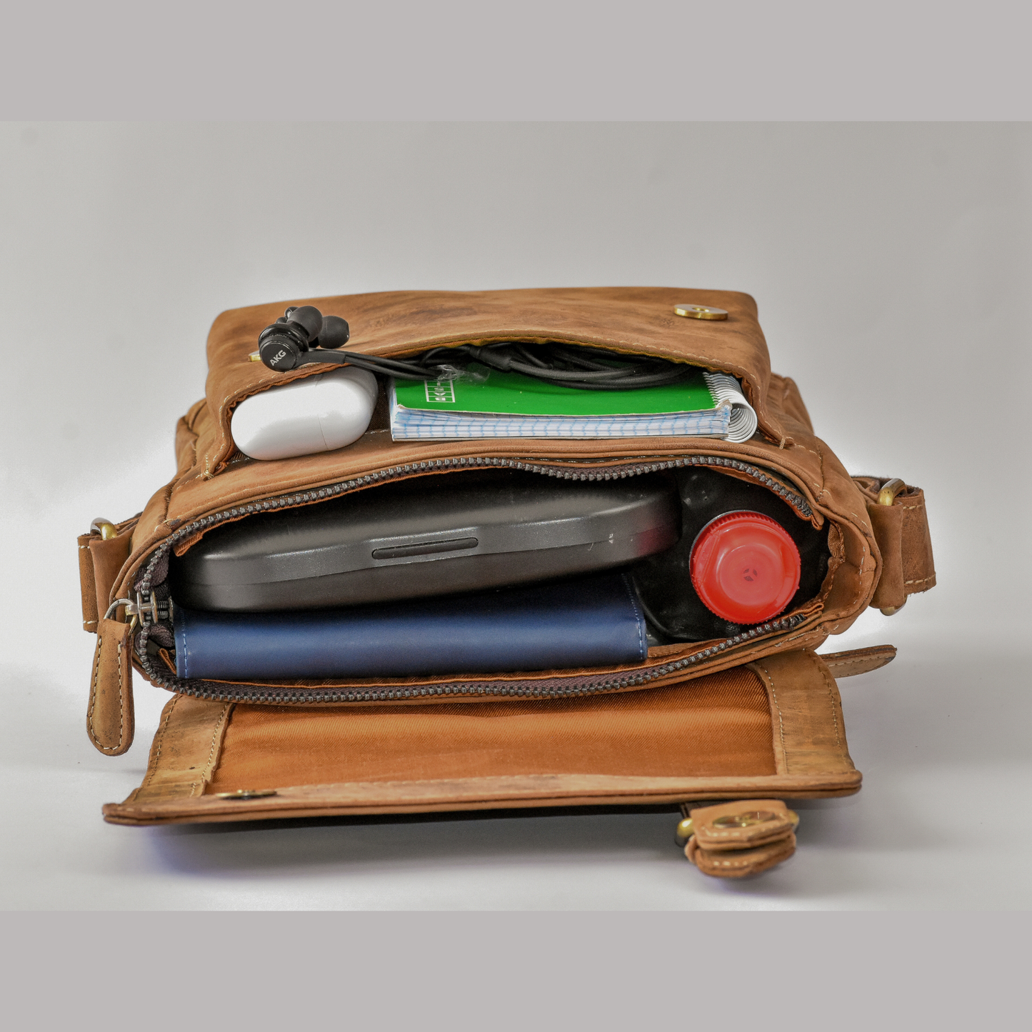 IULIUS Top Grain Genuine Leather Crossbody Bag - Stylish and Bold