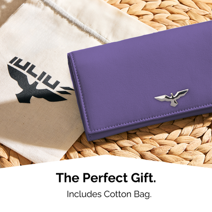 Edle Geldbörse aus lila Leder – Funktionale Eleganz mit Persönlichkeit