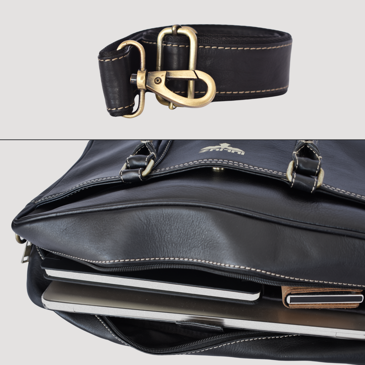 Genuine Leather Briefcase – Classic Style with Modern Functionality