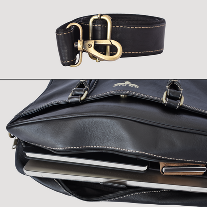 Genuine Leather Briefcase – Classic Style with Modern Functionality