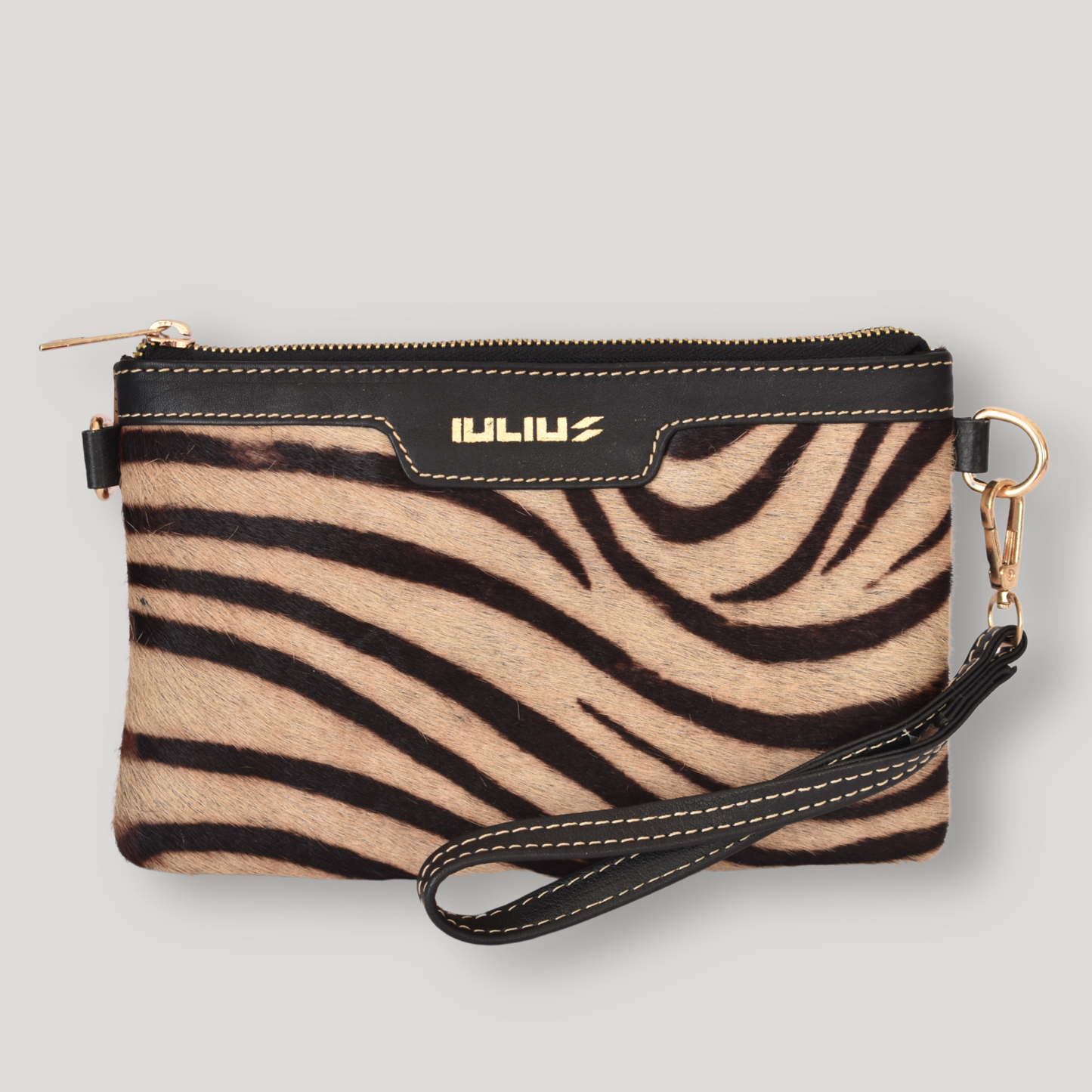 Zebra Print Leather Clutch — Wild Elegance, Refined Style