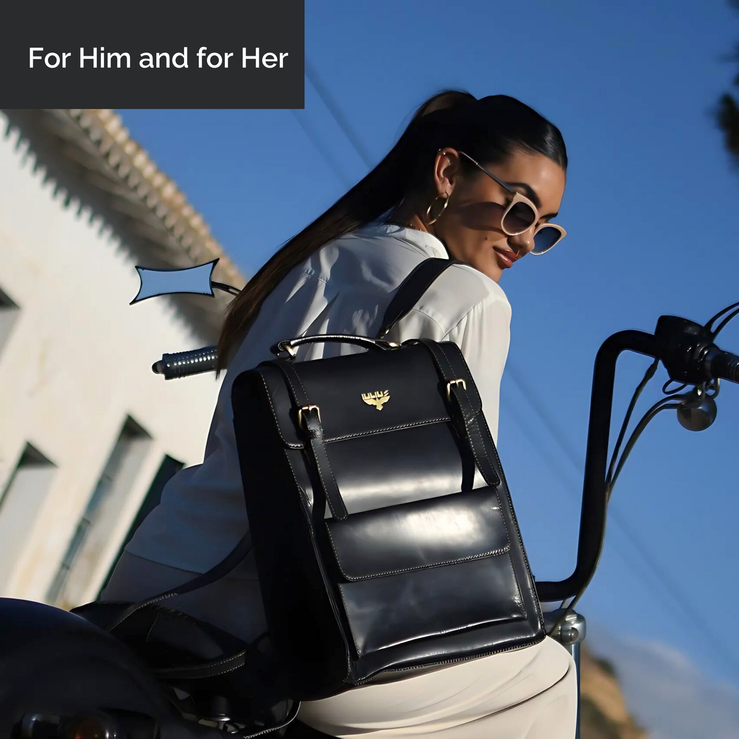 IULIUS Executive Rucksack aus schwarzem Leder – Professionelle Eleganz trifft auf Alltagstauglichkeit