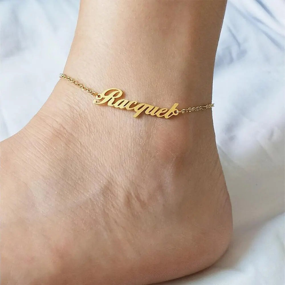 Personalised Women’s Stainless Steel Ankle Chain - Shine on