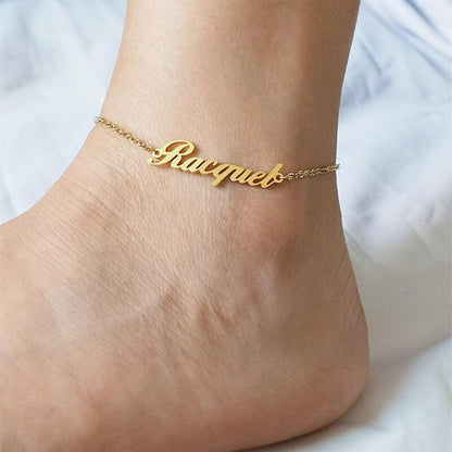 Personalised Women’s Stainless Steel Ankle Chain - Shine on