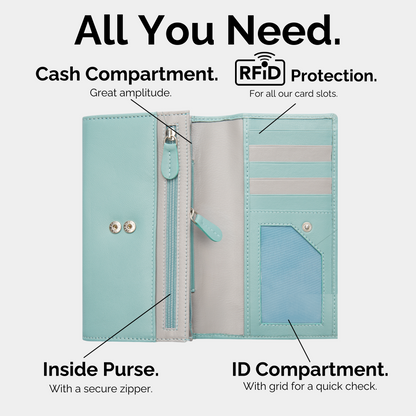 Women’s Leather Wallet – Jasmine Model by IULIUS