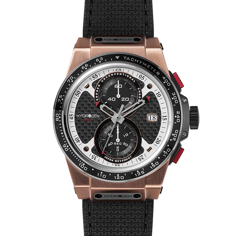 Otto Chrono Black Rose Gold -  Bold Design Meets Sporty Elegance