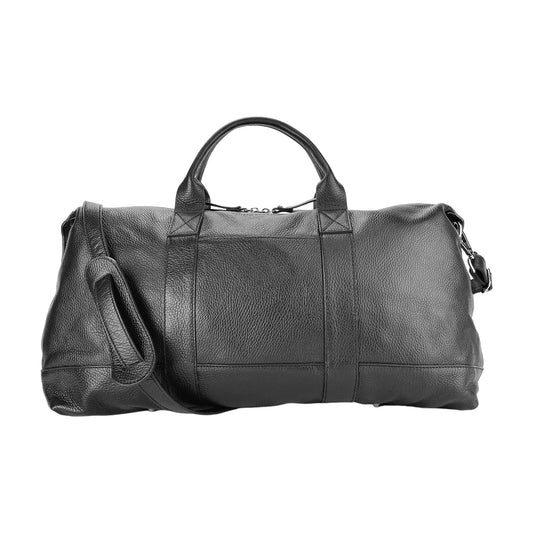 Genuine Leather Travel Duffel Bag with Shoulder Strap - Timeless Italian Craftsmanship Meets Everyday Elegance
