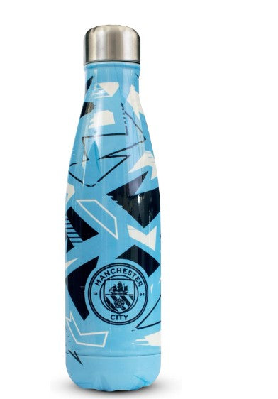Manchester City 500ml Stainless Steel Travel Flask, Blue
