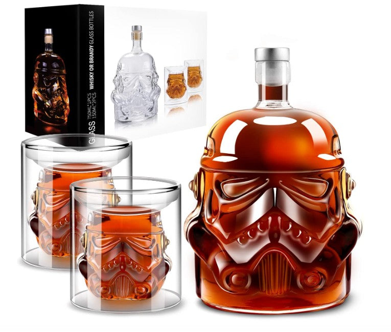 Star Wars Whisky-Dekanter-Set, transparent und kreativ, mit 2 Gläsern