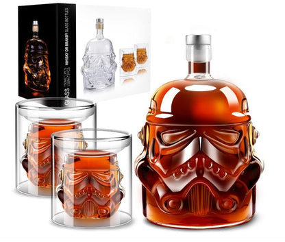 Star Wars Whisky-Dekanter-Set, transparent und kreativ, mit 2 Gläsern