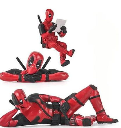 Deadpool Anime Figures 3-Piece Set - Car Decoration