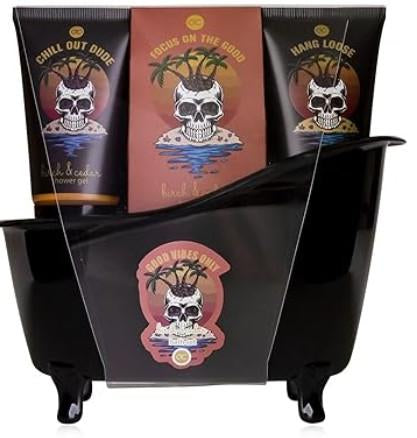 Accentra Good Vibes Only Bade- und Dusch-Geschenkset – Duftrichtung Birke &amp; Zeder (5-teilig)