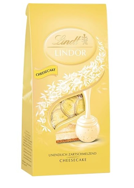 Lindt Lindor Cheesecake Schokoladenkugeln – 137-g-Beutel | Lindor 75 Jahre