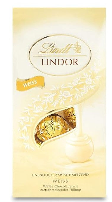 Lindt LINDOR Weiße Schokoladenkugeln - 137g Beutel