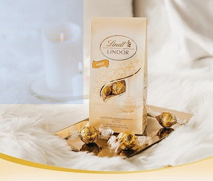 Lindt LINDOR Weiße Schokoladenkugeln - 137g Beutel