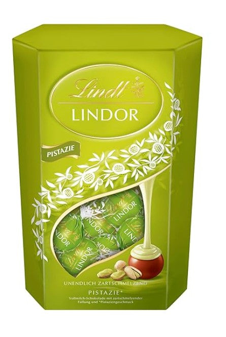 Lindt LINDOR Pistachio Chocolate Balls - 500g Cornet Gift