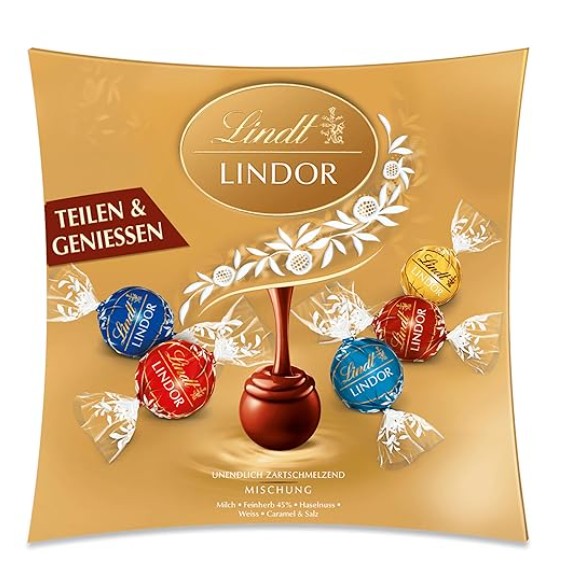 Lindt LINDOR Sharing Chocolate - 250g Mixed Flavors Gift Pack