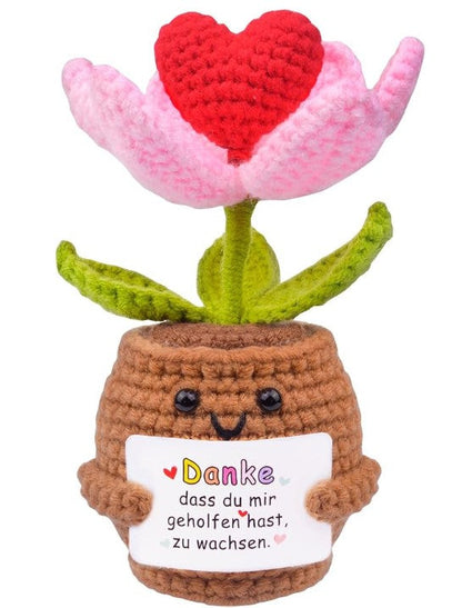 Thank You for Helping Me Grow - Handmade Positive Flowers Lucky Charm Gift