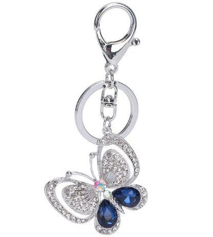 Schlüsselanhänger mit Kristall-Schmetterling – Eleganter Taschenanhänger &amp; Charm als Geschenk für Damen