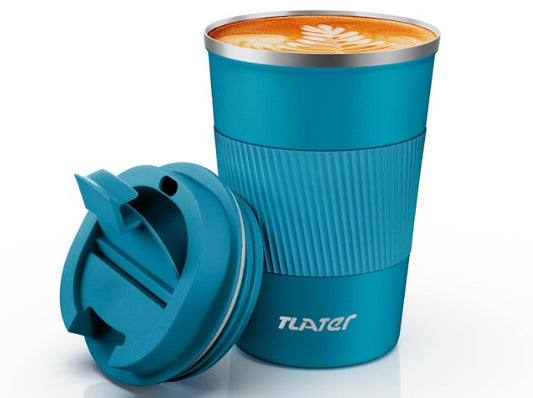 Tlater Coffee Mug to Go – 380 ml Thermobecher für unterwegs – Vakuumisolierter, doppelwandiger Edelstahl – Auslaufsicher