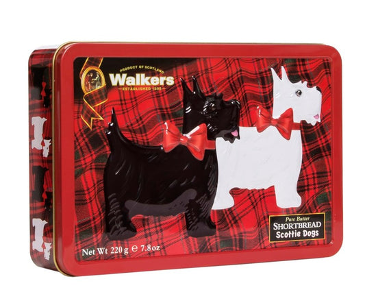 Walkers Rocking Scottie Tin – Shortbread in Form eines schottischen Terriers – 220 g