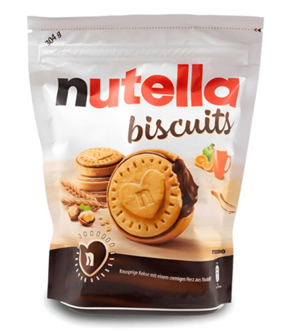 Ferrero Nutella Biscuits - Crispy Biscuit with Creamy Nutella Heart - 304g (22 Cookies)