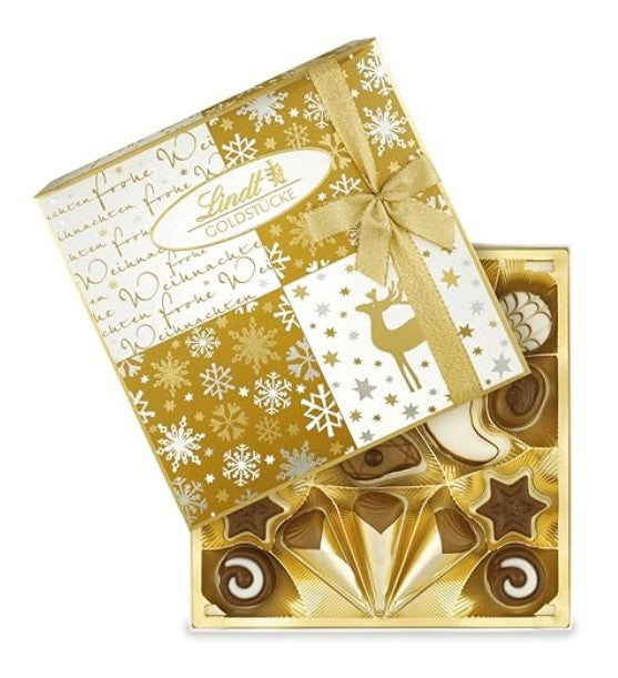 Lindt Chocolate | Gold Pieces Pralines Box | 180 g | 18 Pralines in 10 Varieties