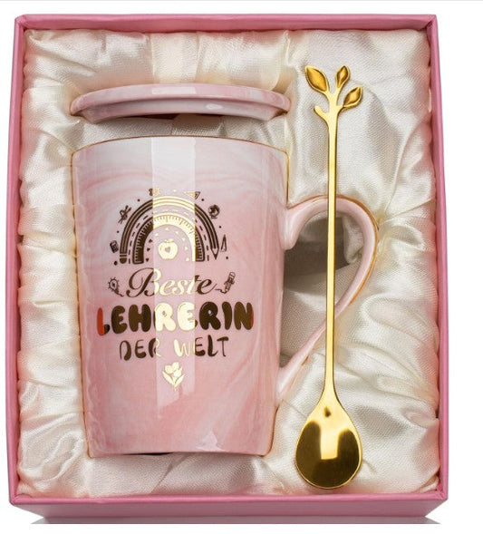 Tasse als Geschenk für Lehrer, Weihnachtsgeschenk für Lehrer, Marmorkeramiktasse als Geschenk für Lehrer, Beste Geschenke für Lehrer