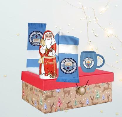 Manchester City FC Fan Gift Box - Official Mug, Scarf & Lindt Chocolate
