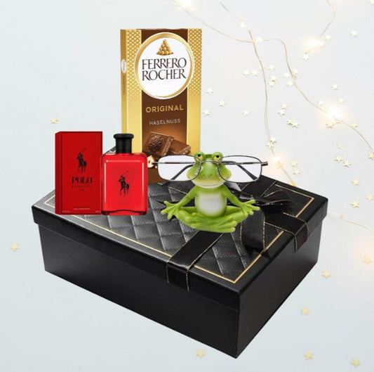Edle Geschenkbox – Polo Red, Ferrero Rocher &amp; elegante Accessoires