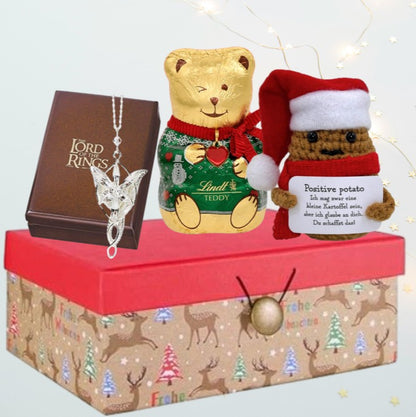 Weihnachtsgeschenkbox für Sie – Arwen Evenstar Anhänger &amp; Positive Potato
